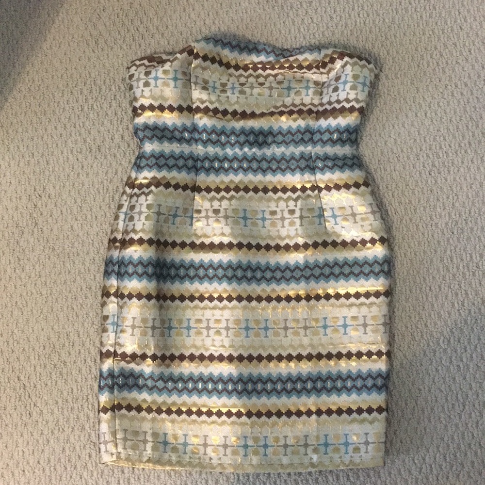 Aztec Pattern Strapless Dress WORN ONCE